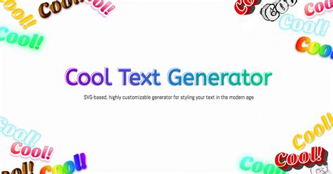 mega cool text generator|Cool Texts Generator in SVG / PNG with 30+ Effects x 800.
